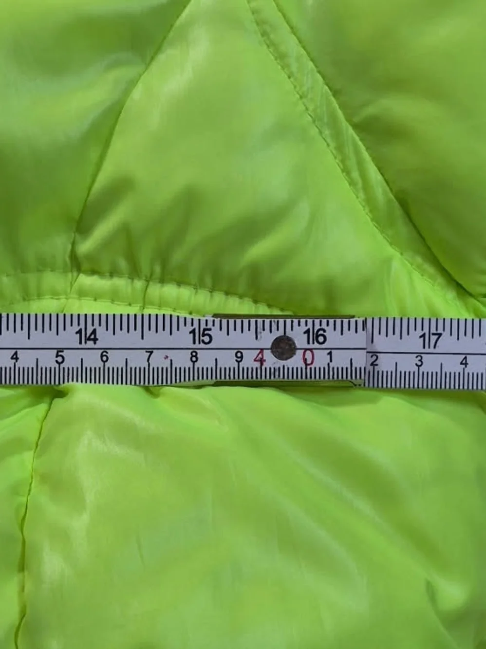 Justice Neon Green Puffer Jacket with Faux Fur Hood